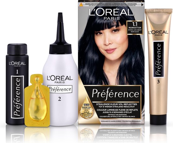 L'Oreal Paris Préférence Haarverf - 1.1 Cool Black Pearl