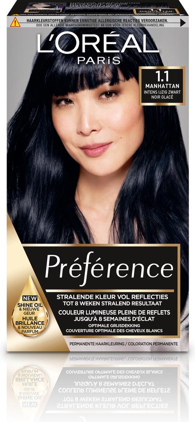 L'Oreal Paris Préférence Haarverf - 1.1 Cool Black Pearl