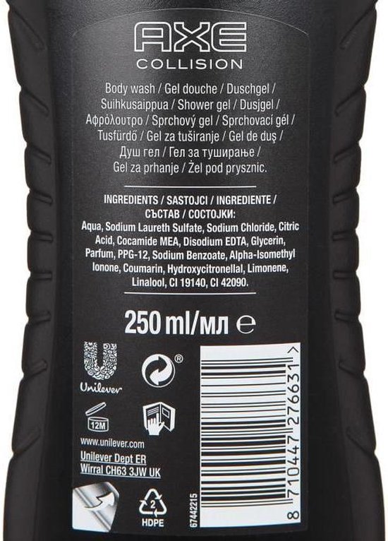 Axe Douchegel - Collision Leather / Cookies 250 ml