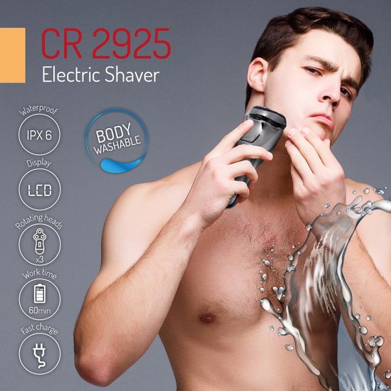 Camry CR2925 Scheerapparaat - 3 Roterende Scheerkoppen - Zwart