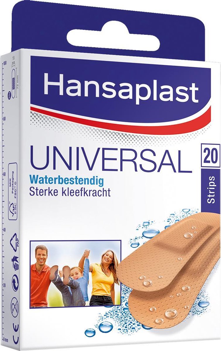 Hansaplast Universal Pleisters - 20 strips - Beige
