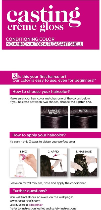 Paris Haarverf - Casting Creme Gloss nr100 Black Caviar