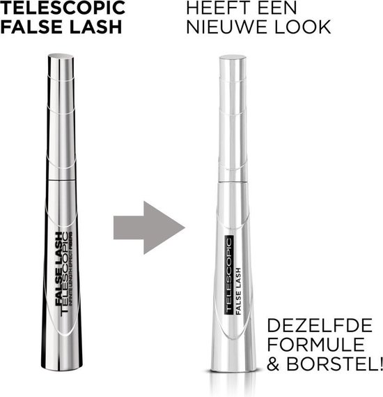 L'Oreal Paris L'Oreal Paris Mascara - False Lash Telescopic Magnetic - 9 ml - Zwart