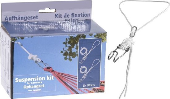 Huismerk Ophangset voor Hangmatten - Maximaal Draaggewicht 120 Kilo