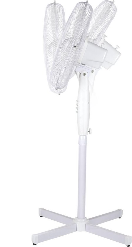 Huismerk Premium Ventilator Staand - 128 cm - Wit
