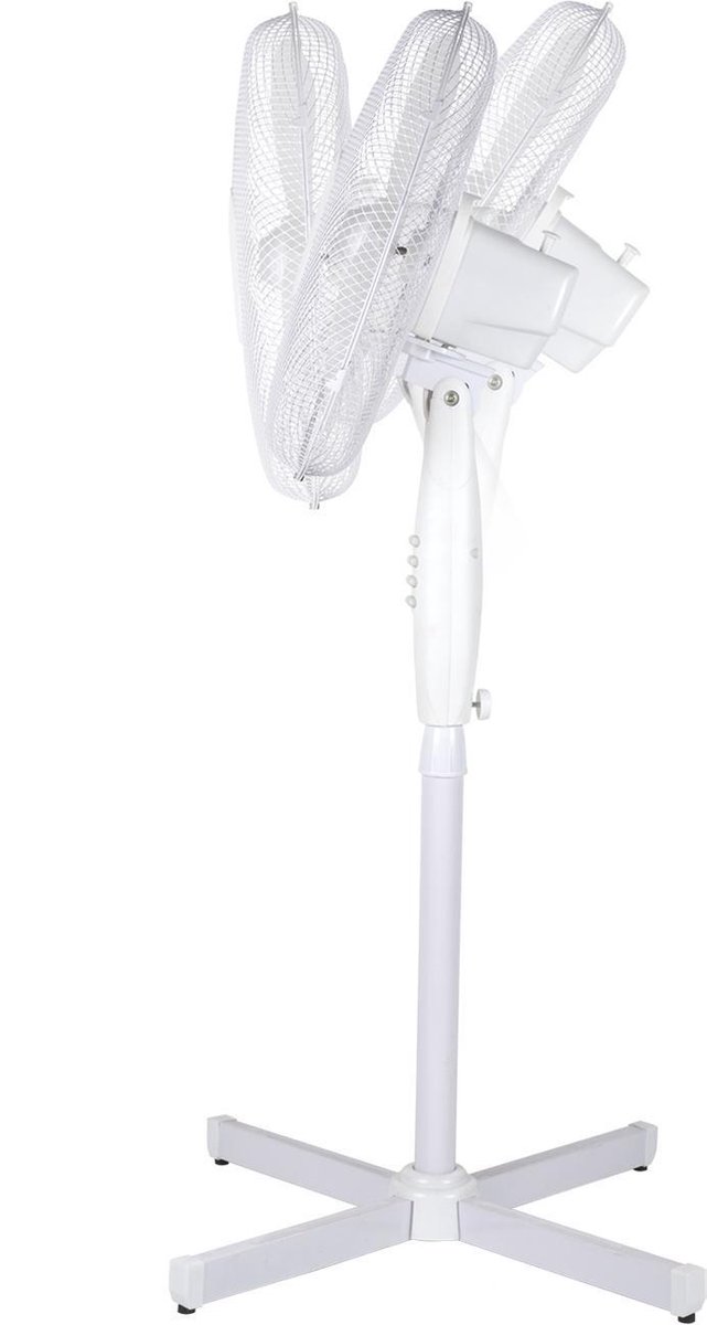 Huismerk Premium Ventilator Staand - 128 cm - Wit