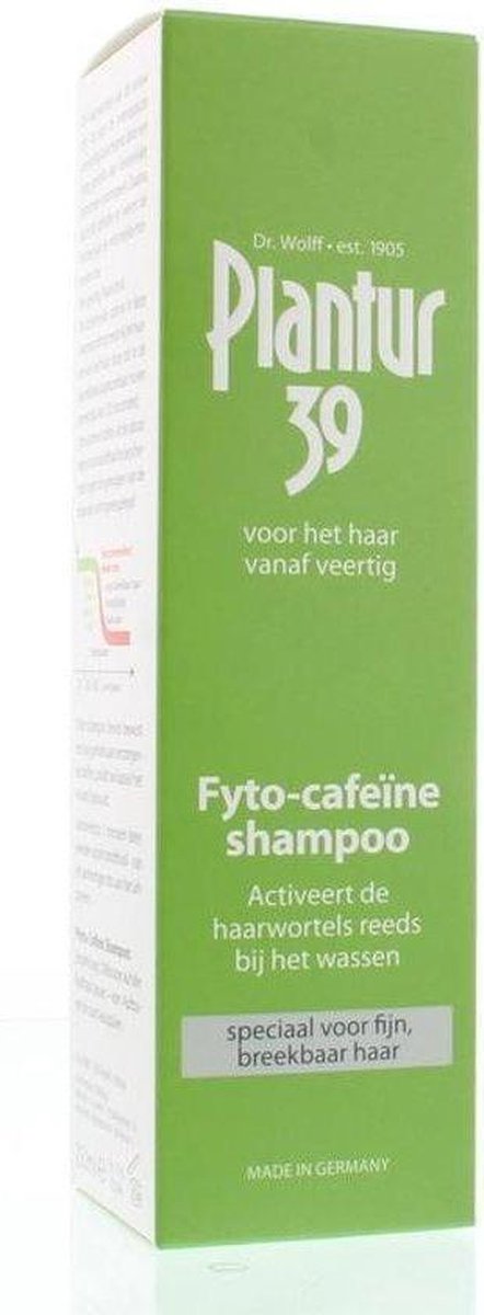 Plantur 39 Cafeïne Shampoo - Fijn, Breekbaar Haar 250ml