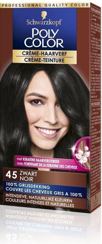 Schwarzkopf Poly Color nr. 45 Semi Permanente Haarverf - Zwart