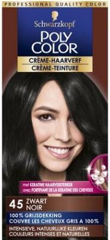 Schwarzkopf Poly Color nr. 45 Semi Permanente Haarverf - Zwart