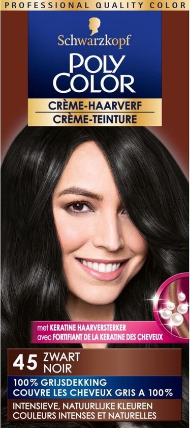 Schwarzkopf Poly Color nr. 45 Semi Permanente Haarverf - Zwart