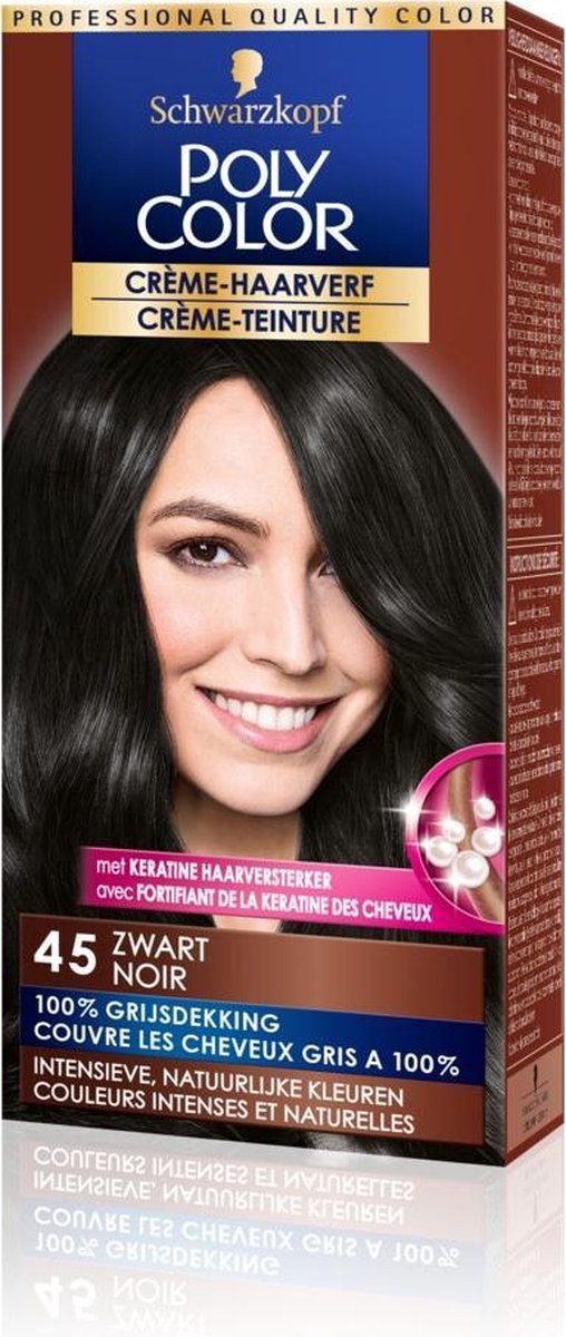 Schwarzkopf Poly Color nr. 45 Semi Permanente Haarverf - Zwart