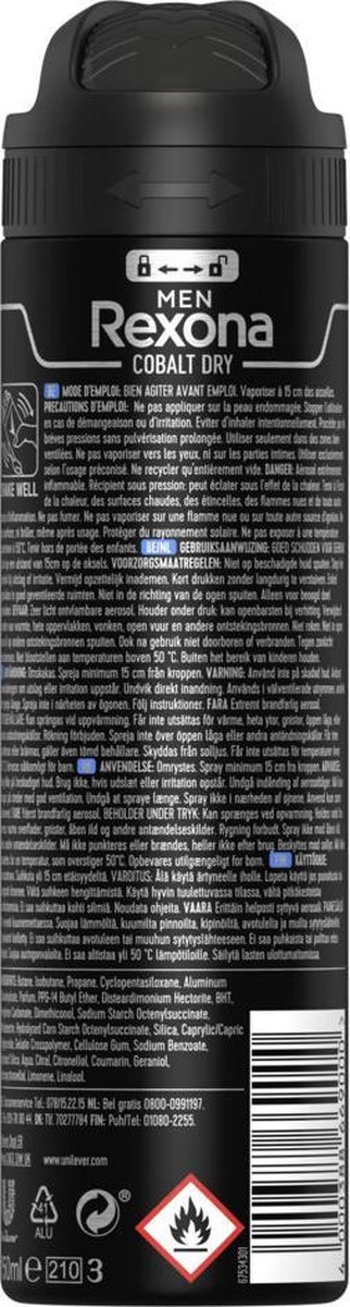 Rexona Men Cobalt Anti-Transparant 48h Deodorant Deospray 150 ml