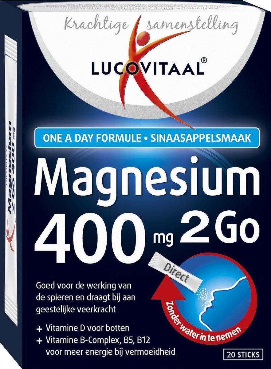 Lucovitaal Supplementen - Magnesium 400 2 Go - 20 stuks