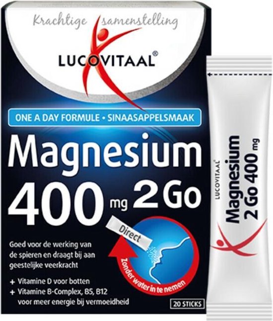 Lucovitaal Supplementen - Magnesium 400 2 Go - 20 stuks