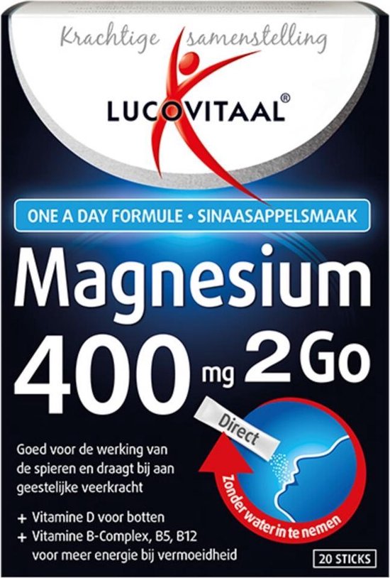 Lucovitaal Supplementen - Magnesium 400 2 Go - 20 stuks
