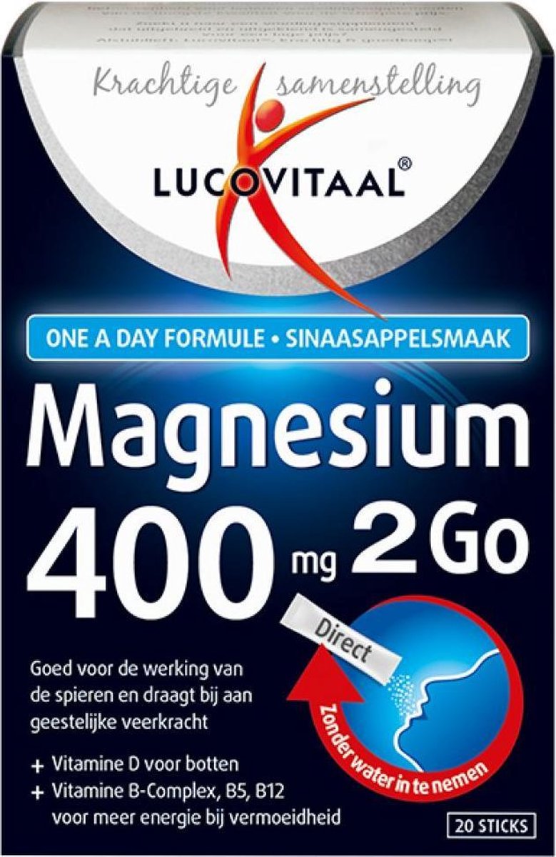 Lucovitaal Supplementen - Magnesium 400 2 Go - 20 stuks