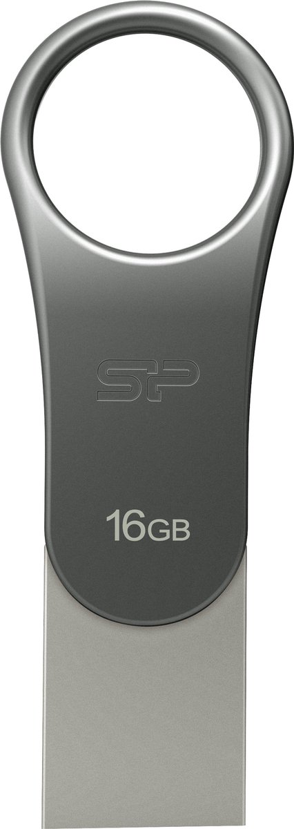 Silicon Power Mobile C80 - USB-stick - 16 GB - Grijs