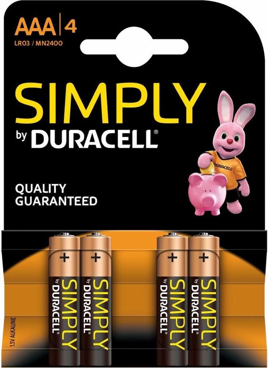 Duracell Batterij - Simply AAA 1,5V Alkaline