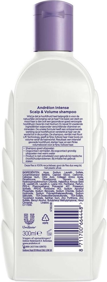 Andrelon Haar & Hoofdhuid Volume Maxx Shampoo 300ml