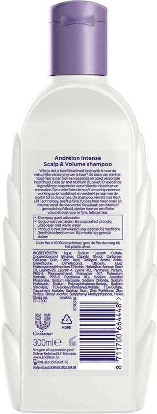 Andrelon Haar & Hoofdhuid Volume Maxx Shampoo 300ml