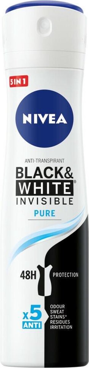 Nivea Deospray Invisible Black & White Pure Woman - 150 ml