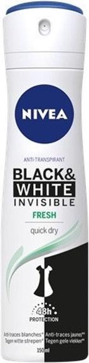 Nivea Deospray Invisible Black & White Fresh Woman - 150 ml