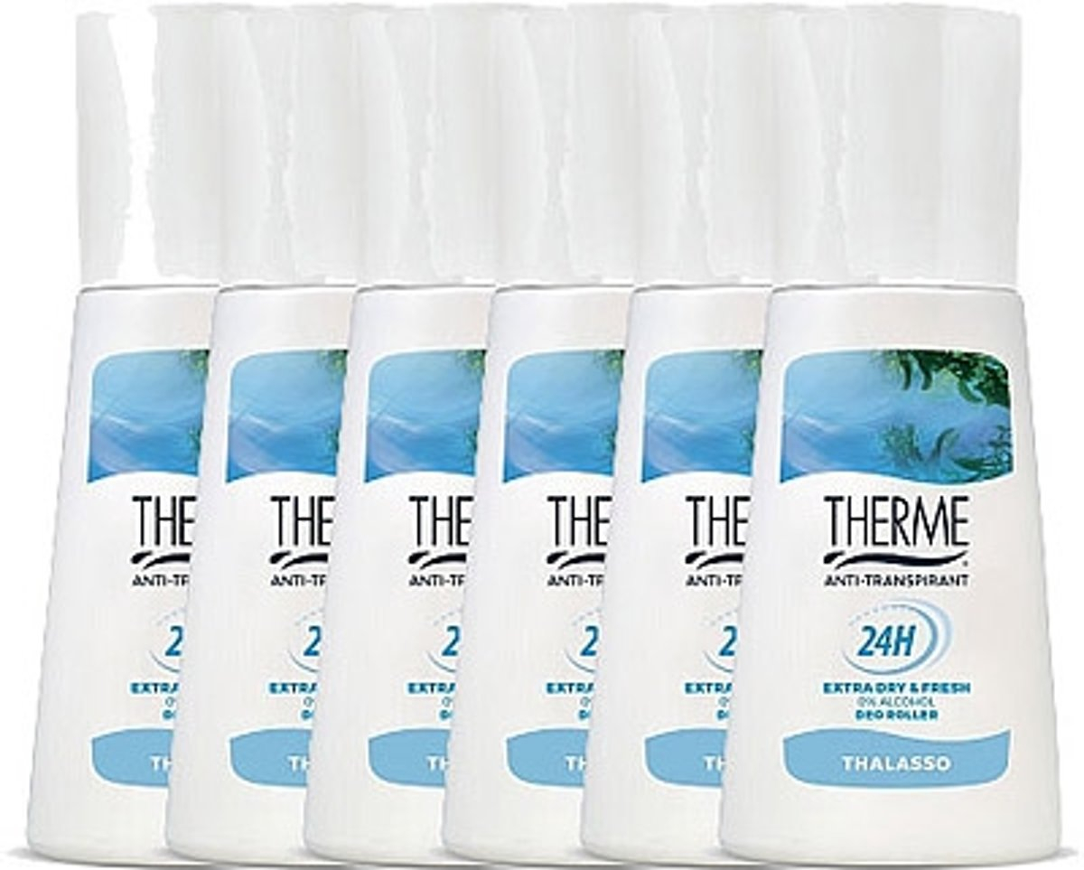 Therme Deoroller Anti-Transpirant Thalasso 60ml - 6x voordeelverpakking