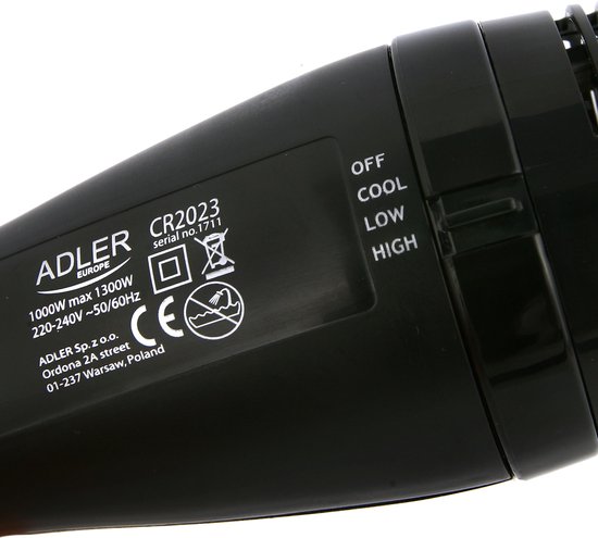 Adler Elektrische Föhn en Borstel - AD2023