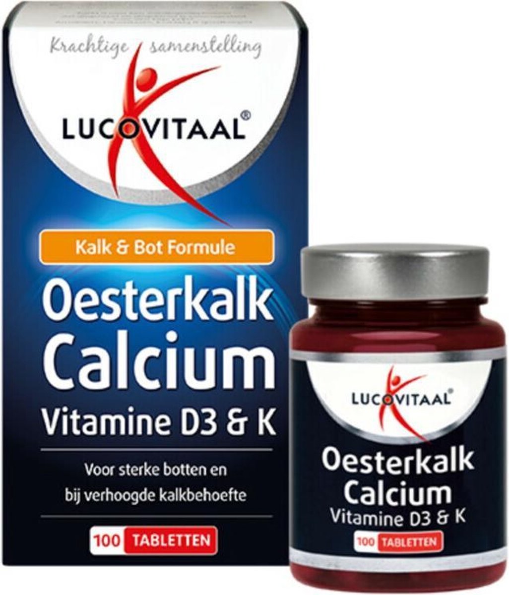 Lucovitaal Supplement Oesterkalk Calcium - 100 Tabletten