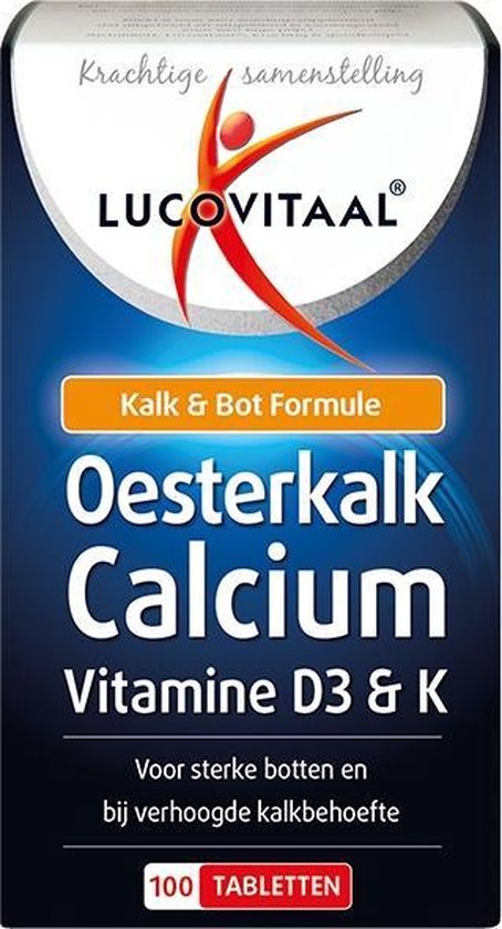 Lucovitaal Supplement Oesterkalk Calcium - 100 Tabletten