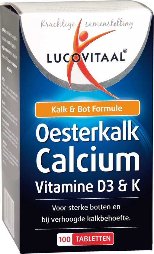 Lucovitaal Supplement Oesterkalk Calcium - 100 Tabletten
