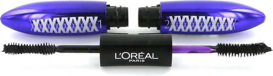 L'Oreal Paris Mascara - False Lash X Fiber Black - 2 Stappen - Negro - Negro