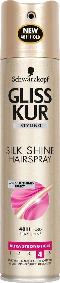 Gliss Kur Silk Shine Ultra Strong Hold 4 Haarspray - 250 ml