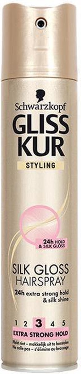 Gliss Kur Silk Shine Ultra Strong Hold 4 Haarspray - 250 ml