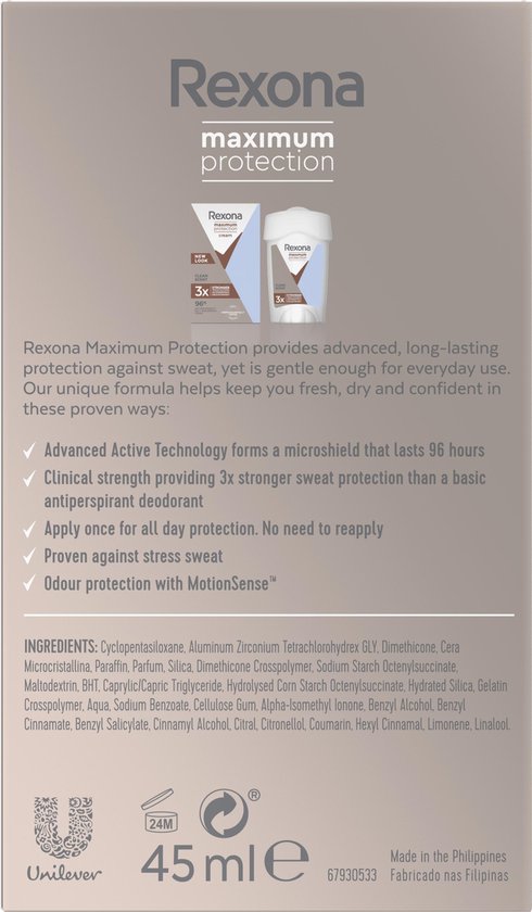 Rexona Deostick - Maximum Protection Clean Scent 45 ml