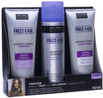 John Frieda Frizz Ease Set - Shampoo 295ml Conditioner 295ml Hairspray 340gr
