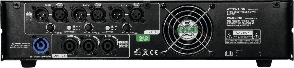 Omnitronic A-3603 PA-versterker 800W