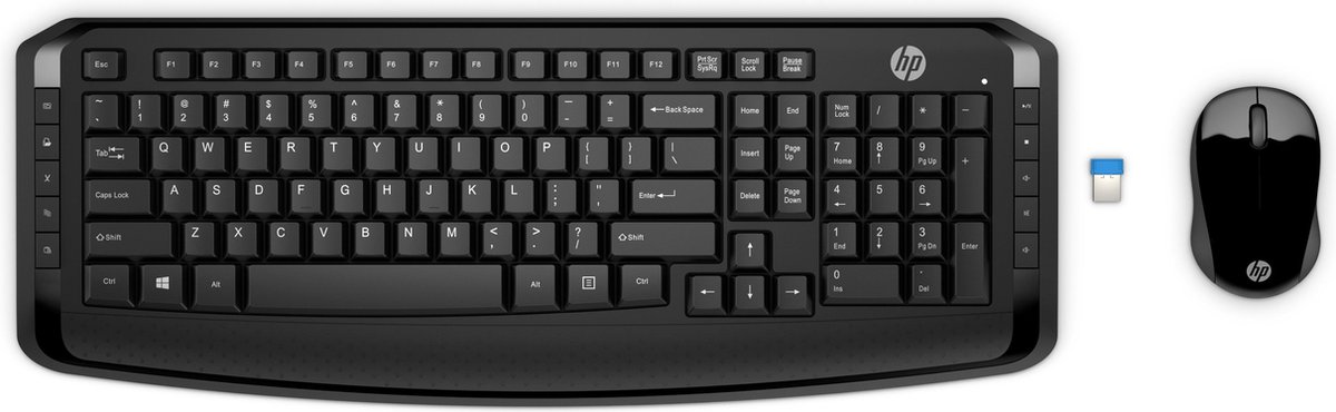 HP Draadloos Toetsenbord en Muis 300 QWERTY - Zwart