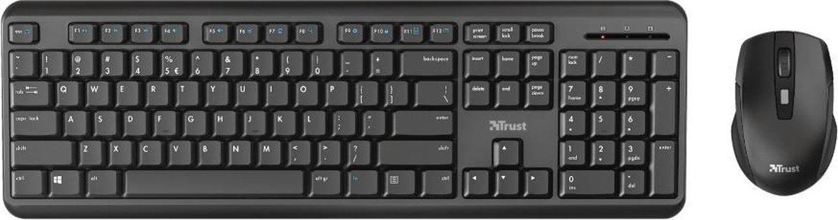 Trust Ody Stille Toetsenbord en Muis set QWERTY - Zwart