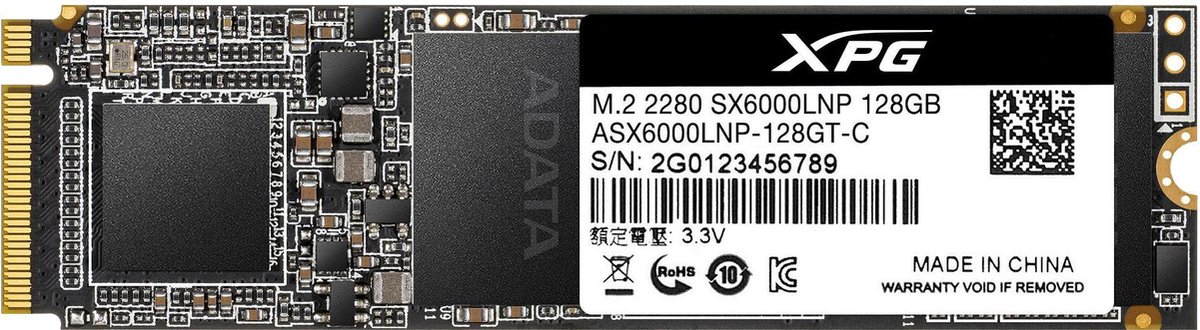 ADATA XPG SX6000 Lite M.2 128 GB PCI Express 3.0 3D TLC NVMe