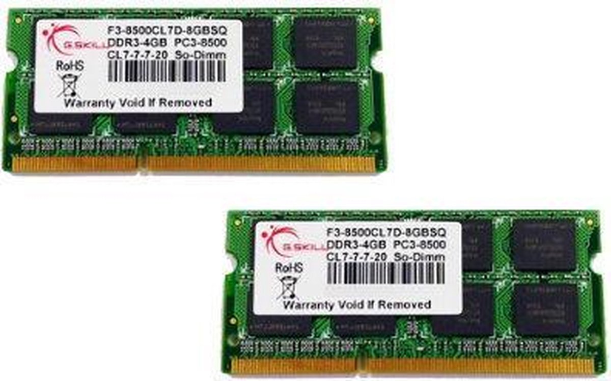 G.Skill 8GB DDR3-1066 SQ 8GB DDR3 1066MHz geheugenmodule