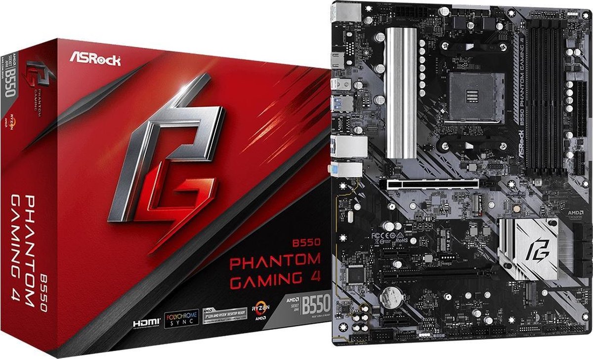 ASRock B550 Phantom Gaming 4 Socket AM4 ATX AMD B550