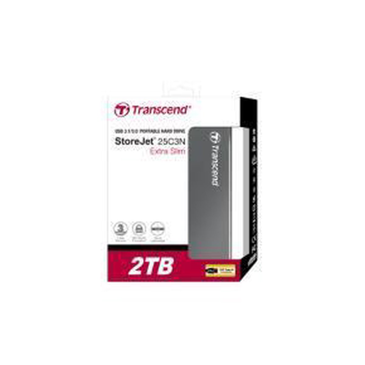 Transcend StoreJet 25C3 externe harde schijf 1000 GB - Grijs