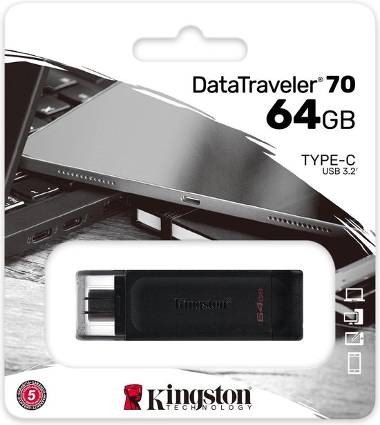 Kingston DataTraveler 70 0 - USB-C Flash Drive 64GB