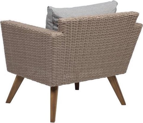 Beliani Vittoria Loungeset Pe Rotan 51 X 91 Cm - Beige