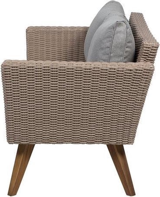 Beliani Vittoria Loungeset Pe Rotan 51 X 91 Cm - Beige