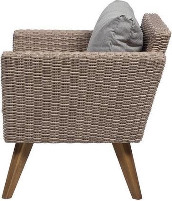 Beliani Vittoria Loungeset Pe Rotan 51 X 91 Cm - Beige