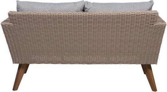 Beliani Vittoria Loungeset Pe Rotan 51 X 91 Cm - Beige