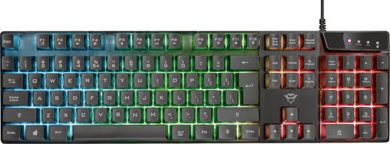 Trust GXT 835 Azor - Gaming Toetsenbord - QWERTY US - Zwart