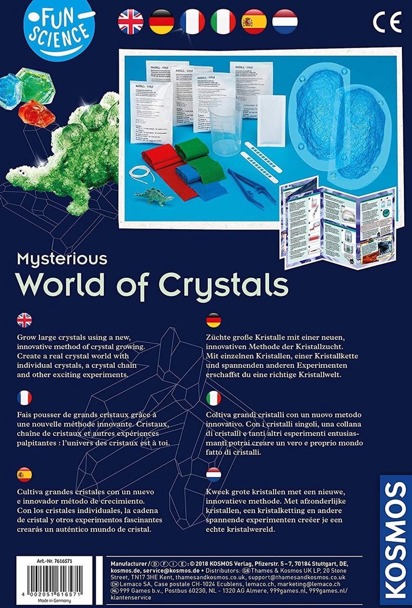 Kosmos Uitgevers Experimenteerset World Of Crystals